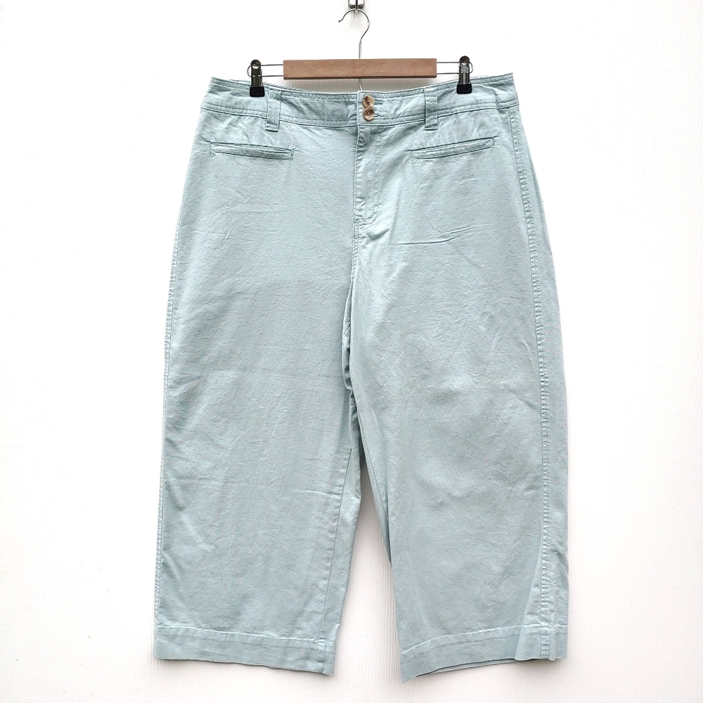 A New Day Blue Stretch Elastizado Wide Leg Crop Jeans Sz 16